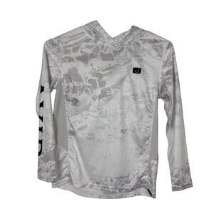 AVIDry Youth Moisture Wicking UV Sun Protection Gray Hooded Pullover Boys Medium